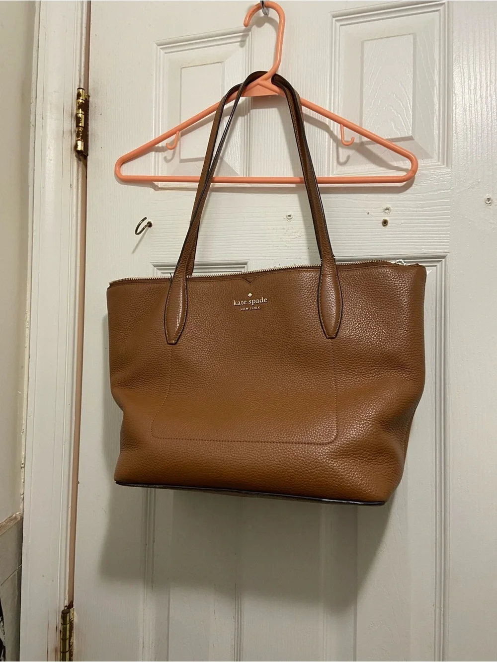 kate spade Brown Pebbled Leather Tote